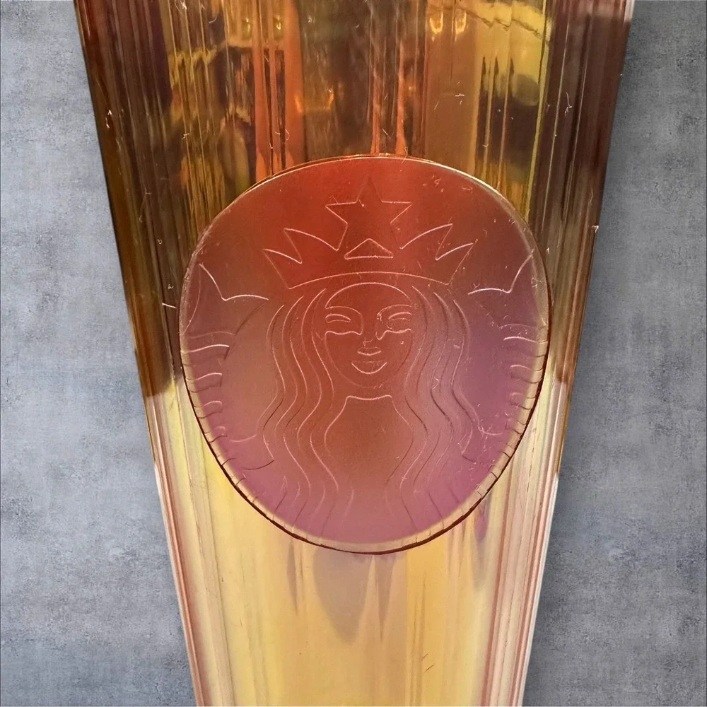 Starbucks 24oz Venti‎ Iridescent Orange Kaleidoscope Unicorn Tumbler Cup 2019